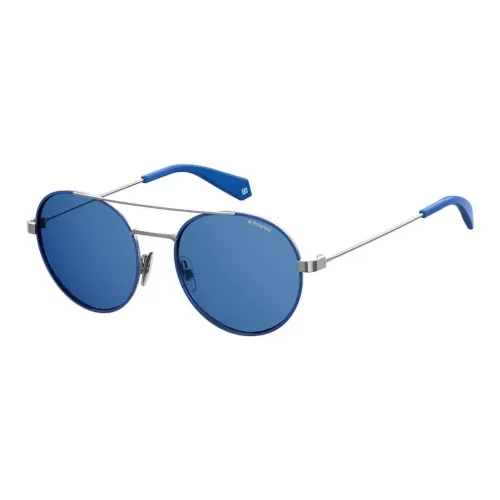 Polaroid Metal Round Sunglasses Women's Silver