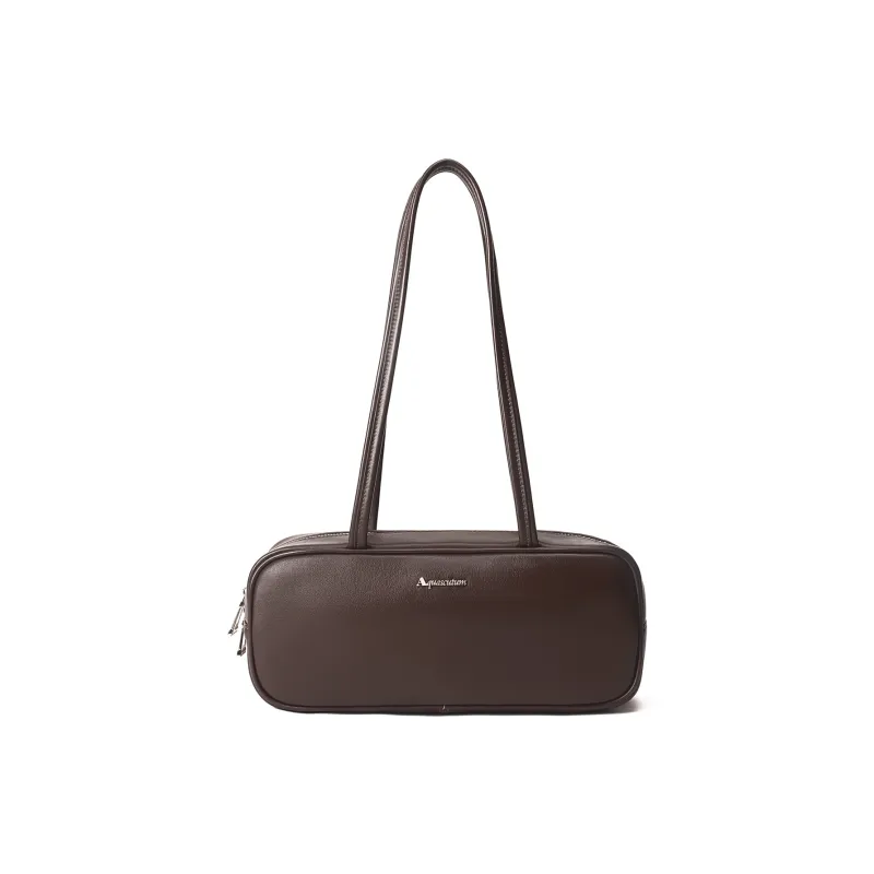 AQUASCUTUM Top Grain Cow Leather Baguette Bag Shoulder Bag Women's Multicolor-6