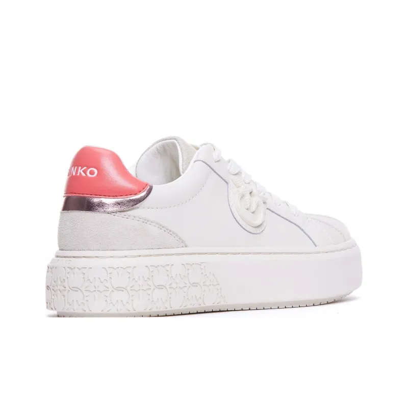 PINKO Logo Plaque Lace Up Sneakers Women's-3