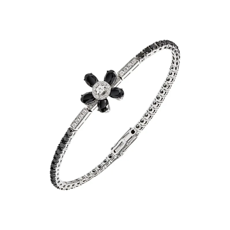 Emporio Armani 18K White gold Diamond and onyx Sì Bracelet-0