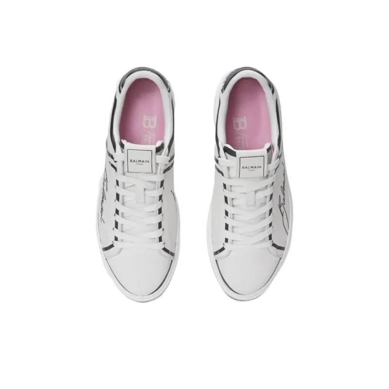 BALMAIN B Court Lace Up Sneakers Women's-3