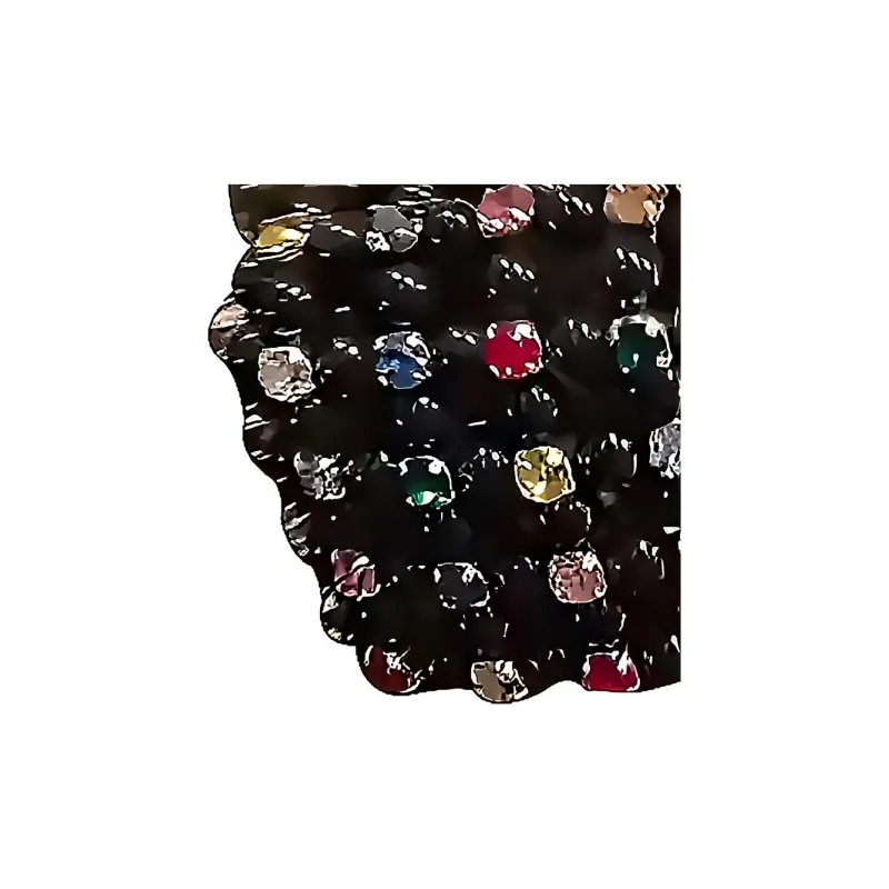 CHANEL Glazed Pearls With Rhinestone Evening Bag, Crossbody Bag, Shoulder Bag Trumpets Women's Black & Multicolor-2
