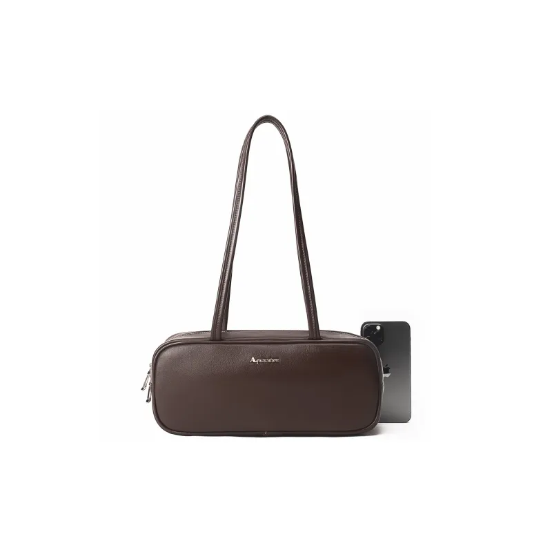 AQUASCUTUM Top Grain Cow Leather Baguette Bag Shoulder Bag Women's Multicolor-10