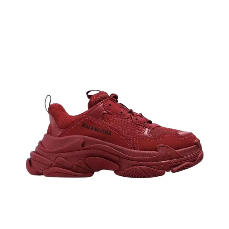 Balenciaga Triple S Burgundy Women's-1