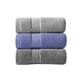 3 Pack (Light Gray Towel *1, Blue Towel *1, Dark Gray Towel *1)