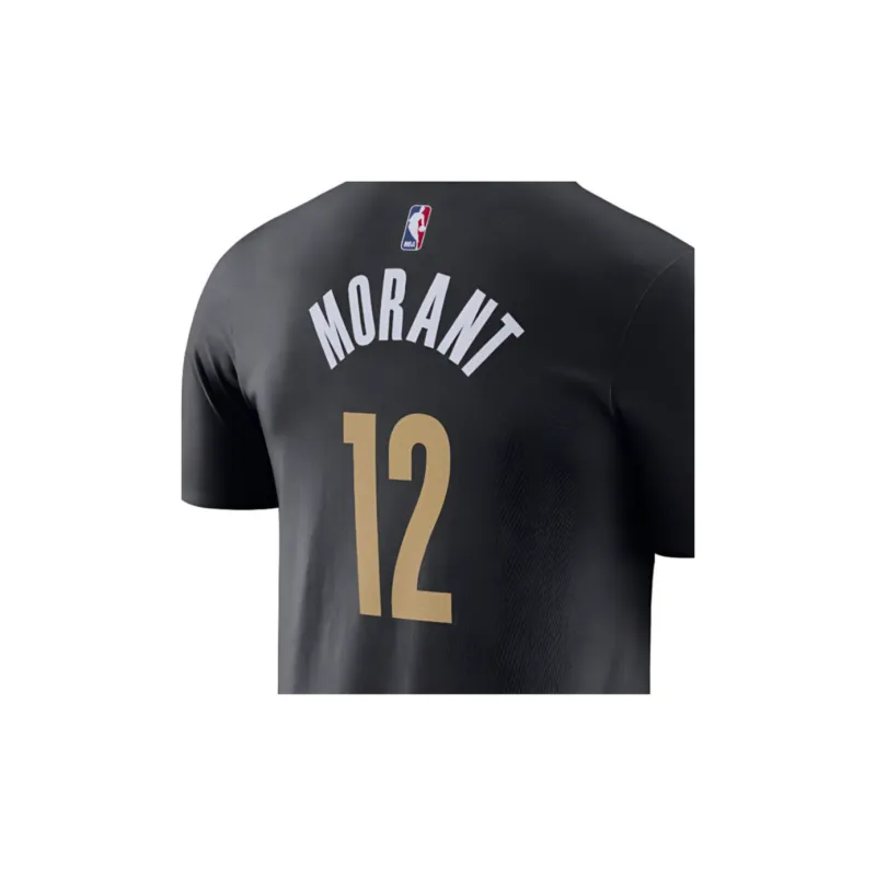 Nike Ja Morant Memphis Grizzlies City Edition T Shirt City Edition, Memphis Grizzlies, Ja Morant Size 12 Men's Black-4