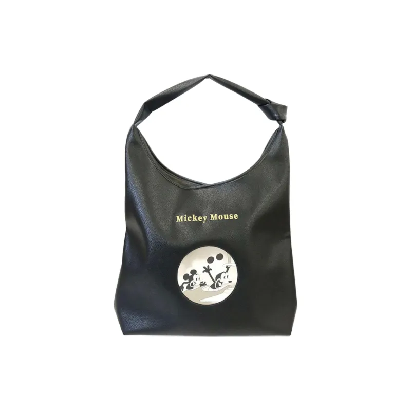 Disney Synthetic Leather Tote Bag Shopping Bag Handbag Shoulder Bag Women's Black-0