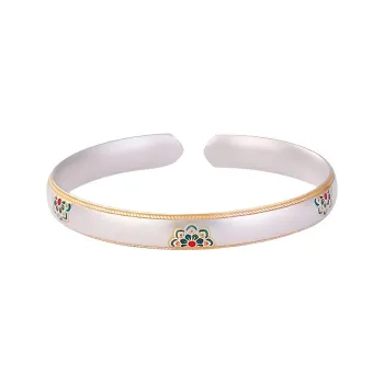 YASHENGZHUBAO 999 Fine Silver Bangles Women's