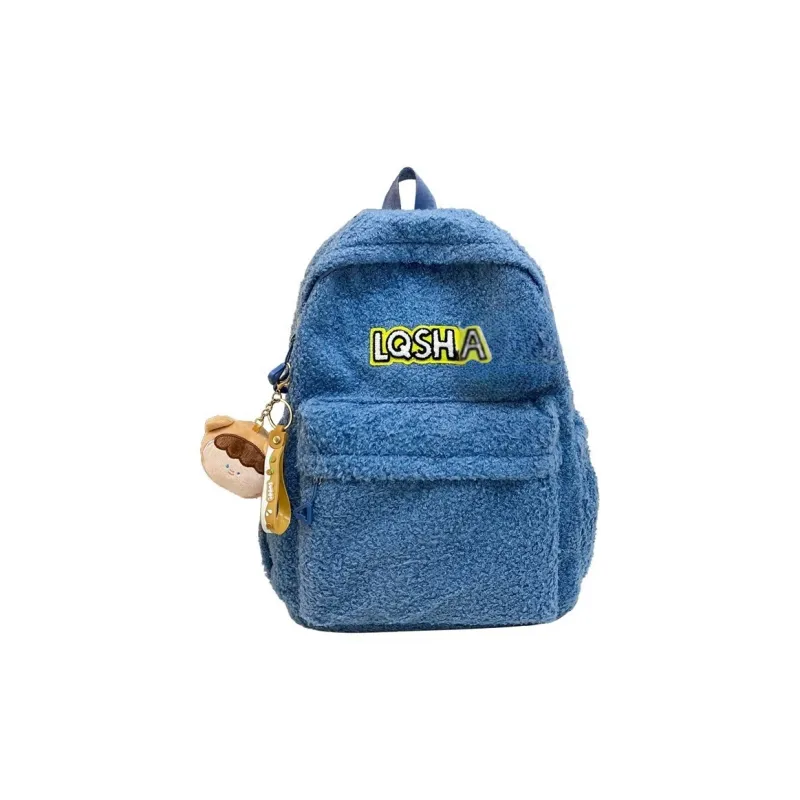 BRABOSTON Velour Backpack Regular Unisex Gray/Black/Burgundy/Blue-4