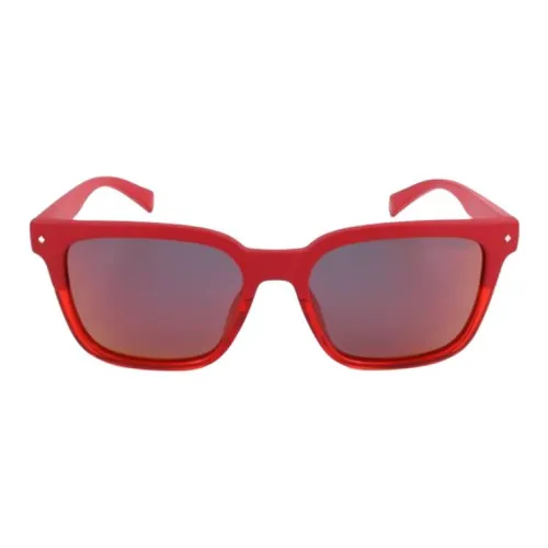 Polaroid Polycarbonate Square Sunglasses Unisex Red