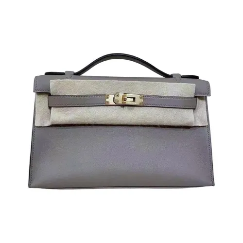 HERMES Mini Kelly Generation 1 Swift Leather Kelly Bag Handbag Women's 85 Ardoise Slate Gray
