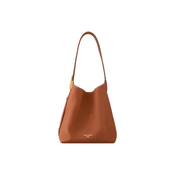 LOUIS VUITTON Low Key Hobo Calfskin Hobo Bag, Handbag, Shoulder Bag Trumpets Women's Cognac