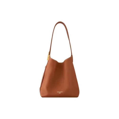 LOUIS VUITTON Low Key Hobo Calfskin Hobo Bag, Handbag, Shoulder Bag Trumpets Women's Cognac