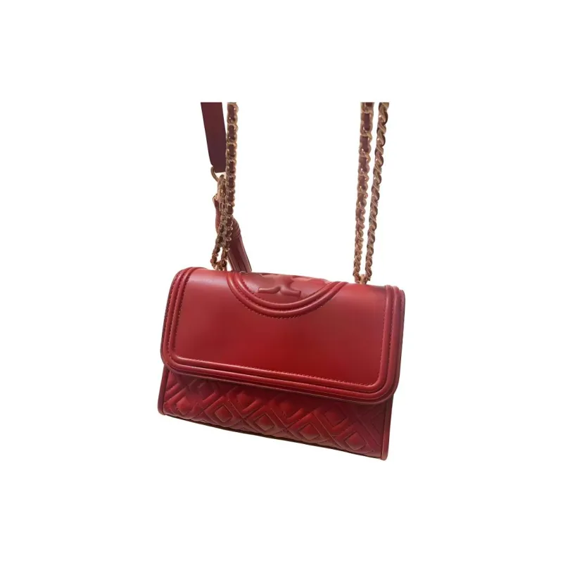 TORY BURCH Fleming Sheepskin Shoulder Bag Crossbody Bag Medium Size Women's Bright Red-2