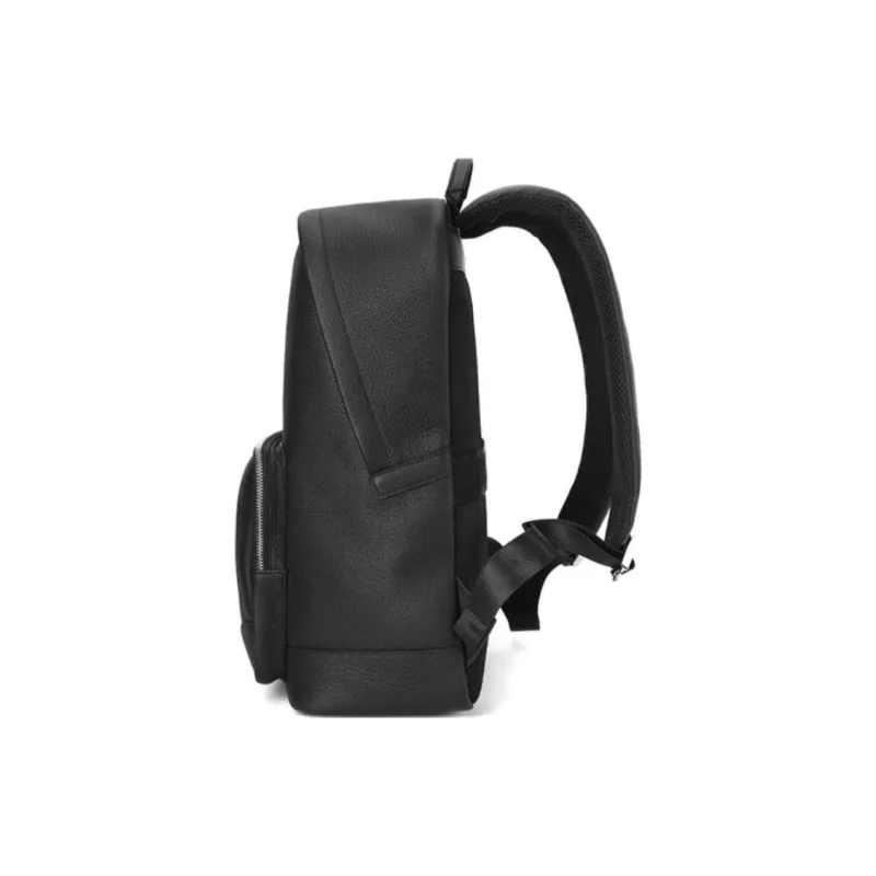 PIERRE CARDIN Top Grain Cow Leather Backpack Laptop Backpack Tubas Men's Black-3