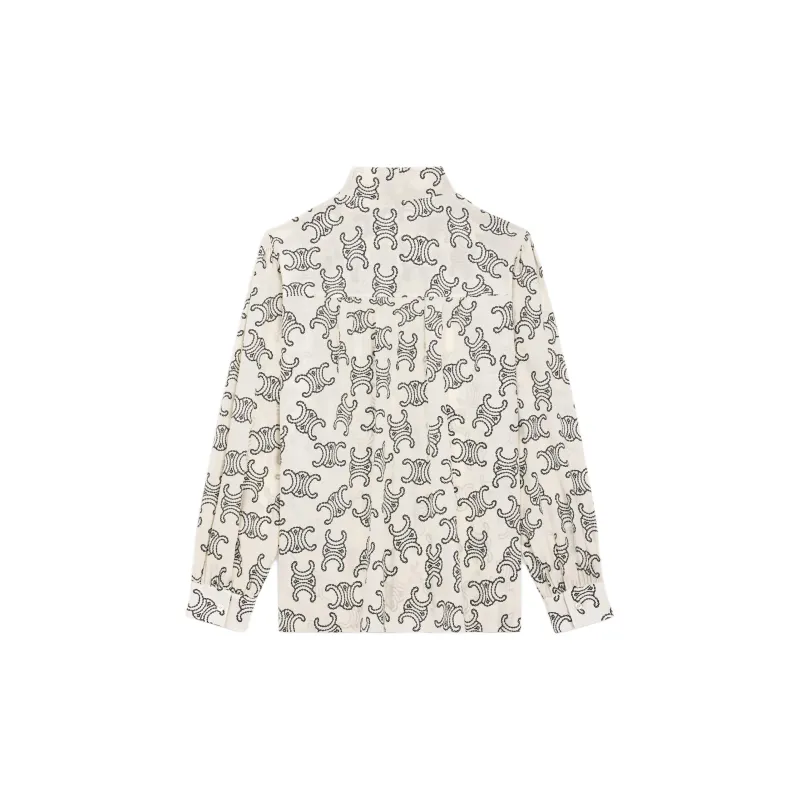 CELINE Lavallière Blouse In Crêpe De Chine-1