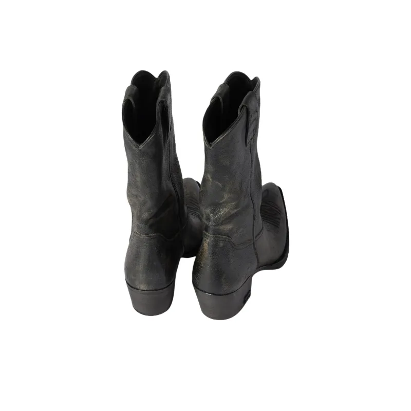 MIU MIU Texan Ankle Boots 4.5cm Women's Brown-3