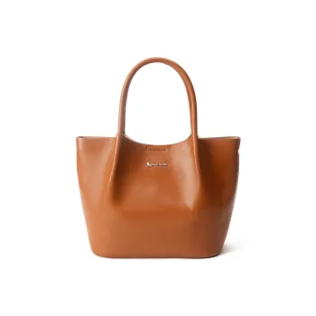 AQUASCUTUM Top Grain Cow Leather Tote Bag, Shoulder Bag, Handbag Women's Brown