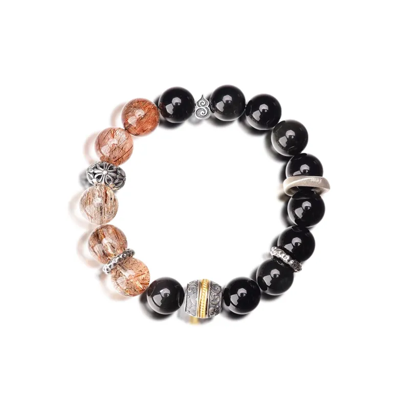 Moon Jewelry Obsidian Jade Bracelets Unisex-7