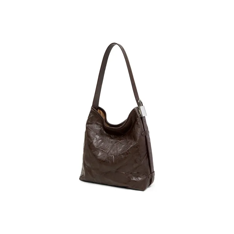 Teenmix Synthetic Leather Shoulder Bag, Crossbody Bag, Hobo Bag, Tote Bag Tubas Women's Agarwood/Ebony/Black-9