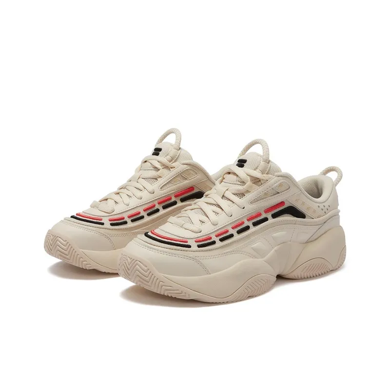 FILA FUSION FIRE Flame Shoes Anti-Slip Wear-Resistant Low-Top Vintage Basketball Shoes Men's Brown-2