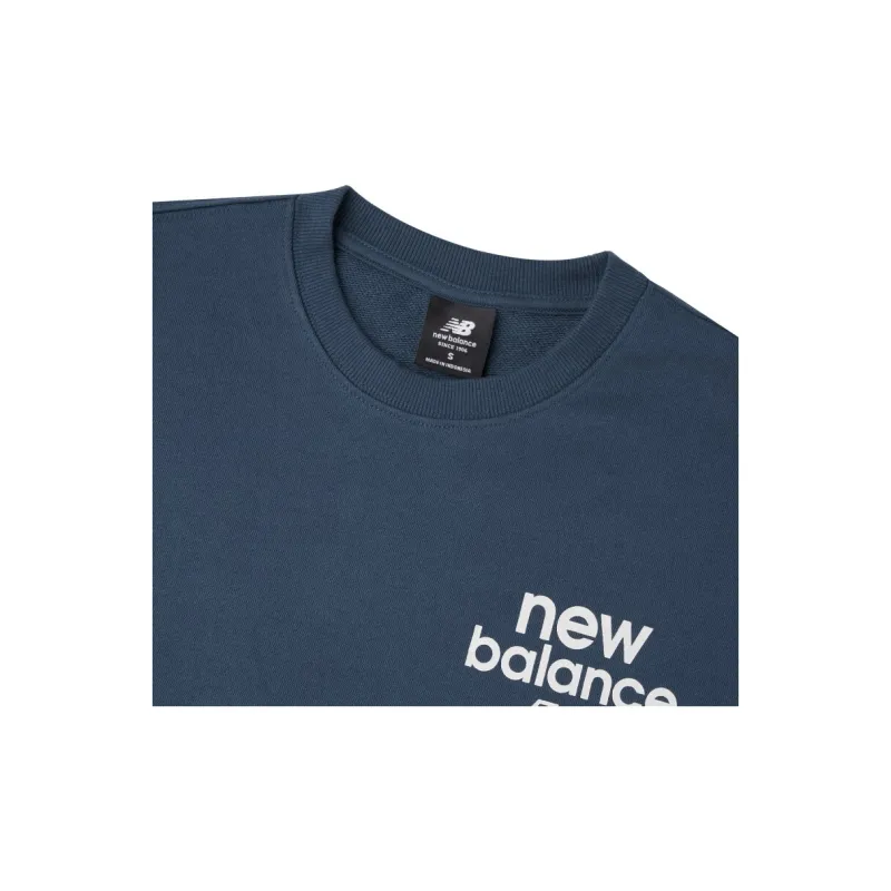 New Balance Sweatshirts Men Marine Blue-5
