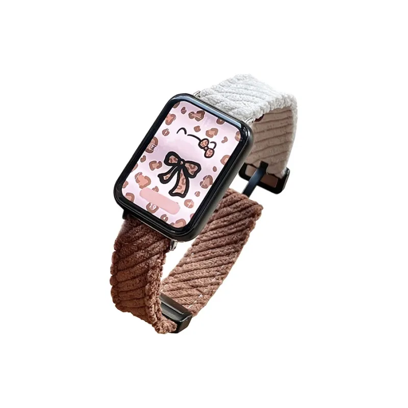 IBOANN Xiaomi Compatibility Watch Band Corduroy Material-8