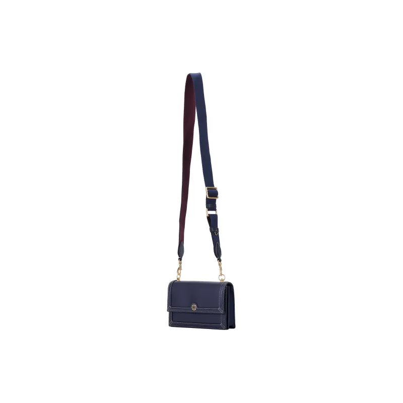 TORY BURCH T Monogram Leather Shoulder Bag Crossbody Bag Mini Women's Dark Blue-1