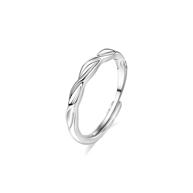 LUCA S999 Silver Rings Unisex Silver white Gift Box-7