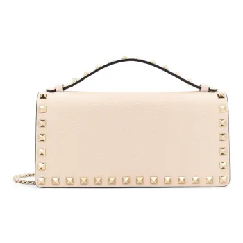 Valentino Leather One Shoulder Handbags Women's Beige