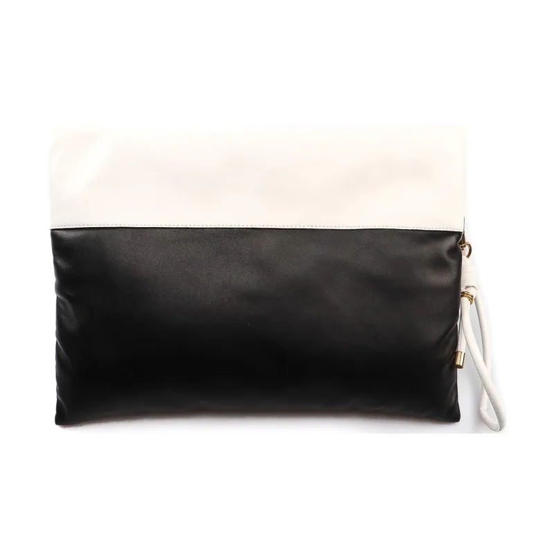 Givenchy Calfskin Clutch Women's Black & White-1