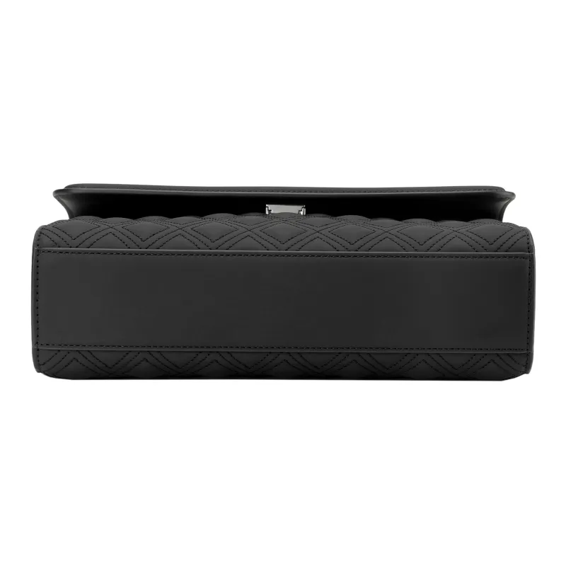 TORY BURCH Fleming Rubber With PU Handbag, Crossbody Bag Regular Women's Black-3