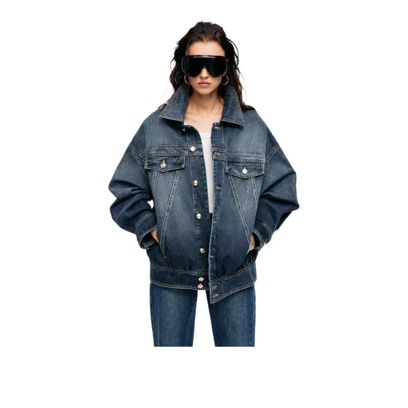 ONLY Denim Jacket Women's Washed Denim Blue-2