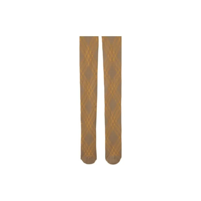 Burberry Check-pattern Wool-blend Tights-4