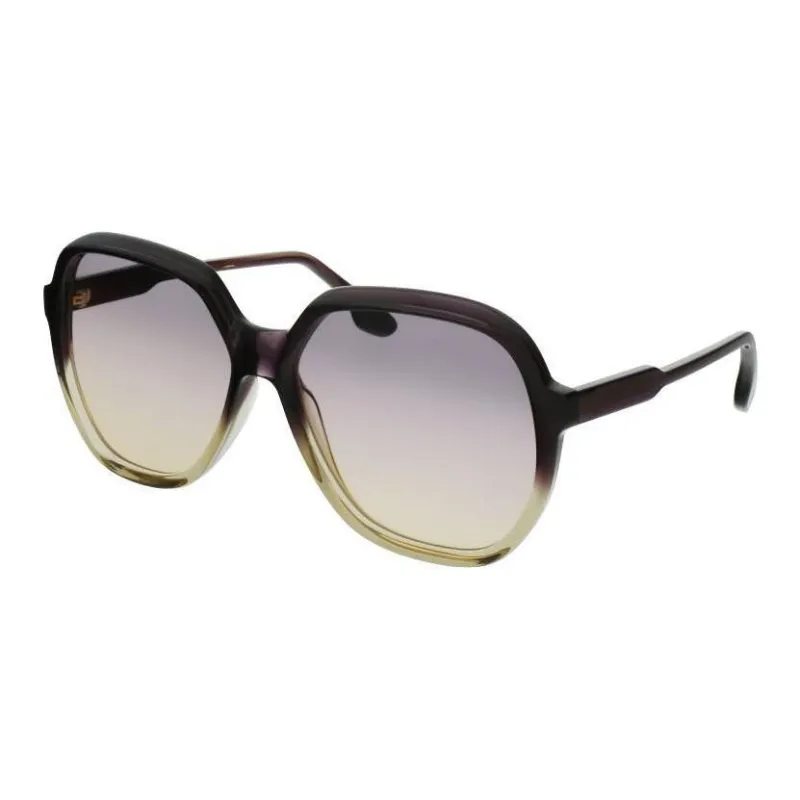 Victoria Beckham Acetate Rectangular Sunglasses Unisex Purple-0