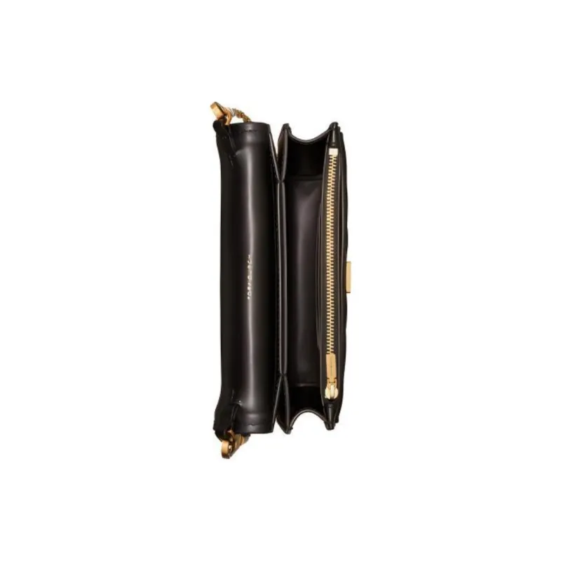 TORY BURCH Eleanor Leather Cell Phone Pouch, Card Holder, Crossbody Bag Women's Black-2