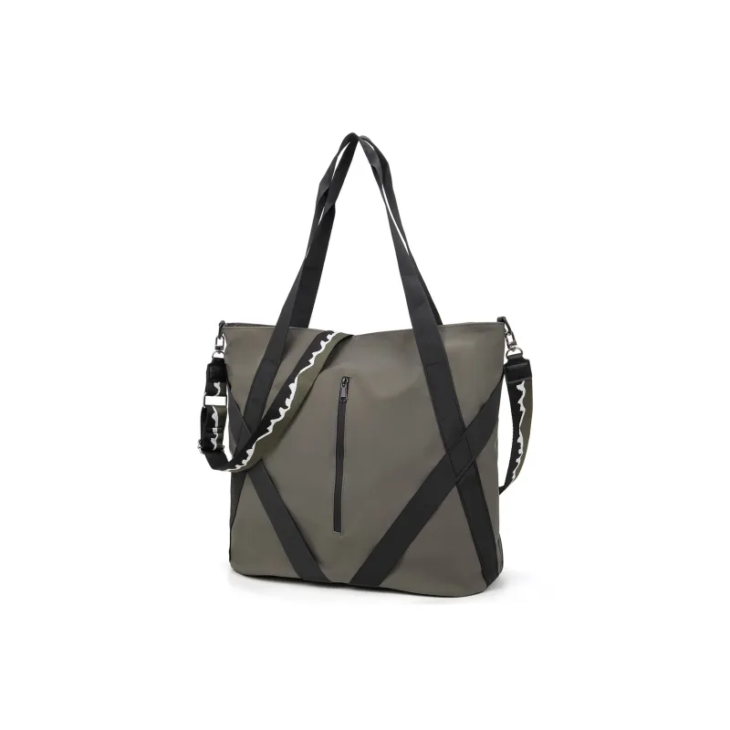 TAKI PU Crossbody Bag Shoulder Bag Regular Unisex Black/Gray Brown-14