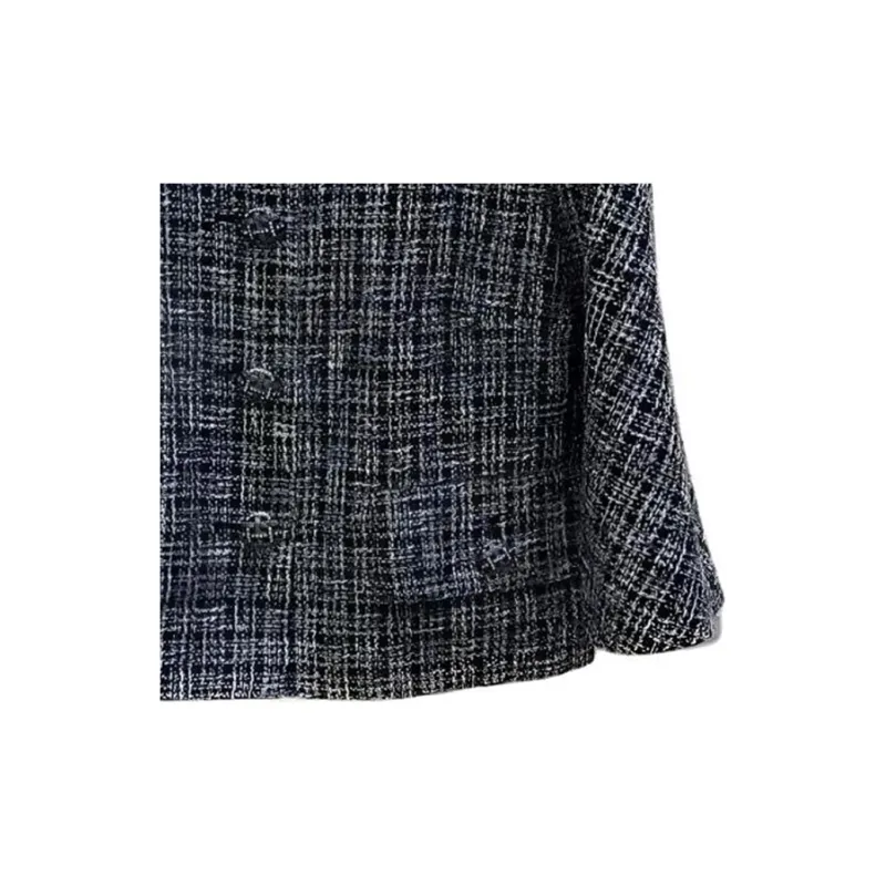 CHANEL Jackets Coats Women's Black Gray Color-1