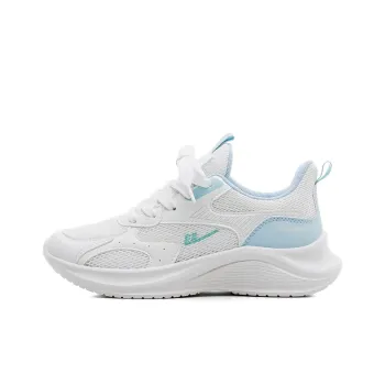 Warrior Lightweight Rebound Low Top Casual Long Distance Running Running Shoes Women's White Blue