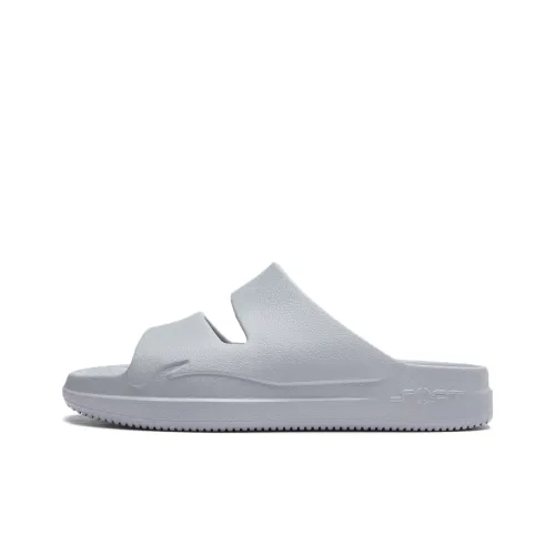 LiNing Soft Clap Slip Resistant Abrasion Resistant Slide Slippers Unisex Ultimate Gray