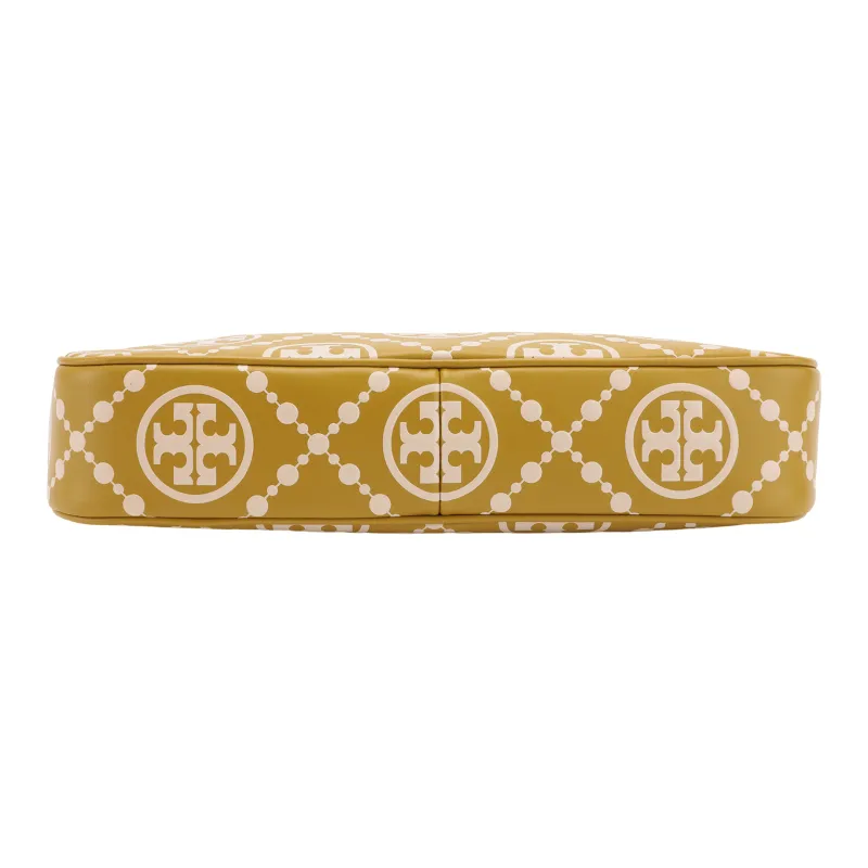 TORY BURCH T Monogram Cowhide Leather Shoulder Bag Women's Palm Yellow-2