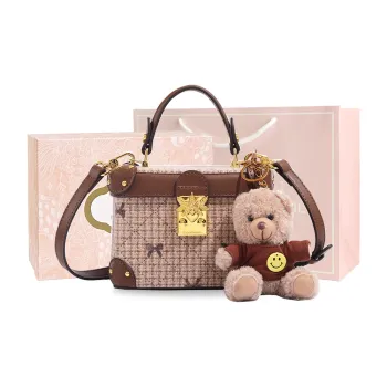 MISS GAIL Synthetic Leather Shoulder Bag Crossbody Bag Handbag Regular Women's Brown