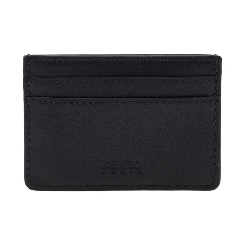 KENZO Cow Leather Card Holder Women's Black & Multicolor-2