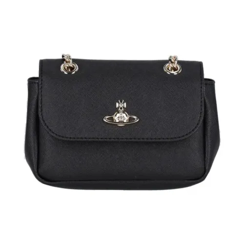 Vivienne Westwood Orb Plaque Foldover Top Shoulder Bag