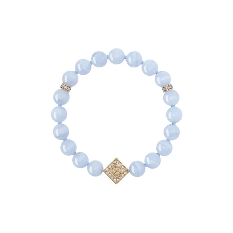 EMPORIO ARMANI Josephine Bracelet In 18k Gold Chalcedony And Diamonds-0