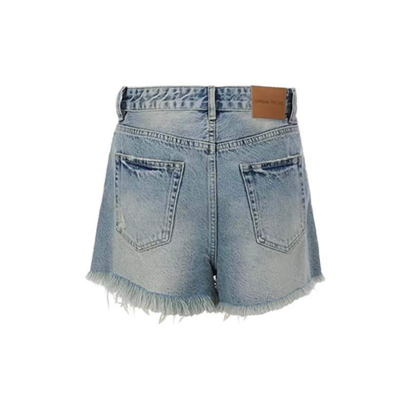 URBAN REVIVO Denim Shorts Women's Blue-1