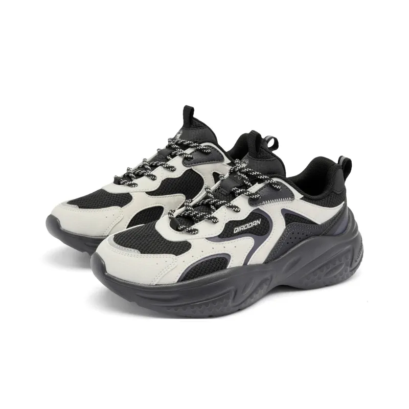 QIAODAN Non slip Lightweight Low Top Casual Shoes Women's Black White-2
