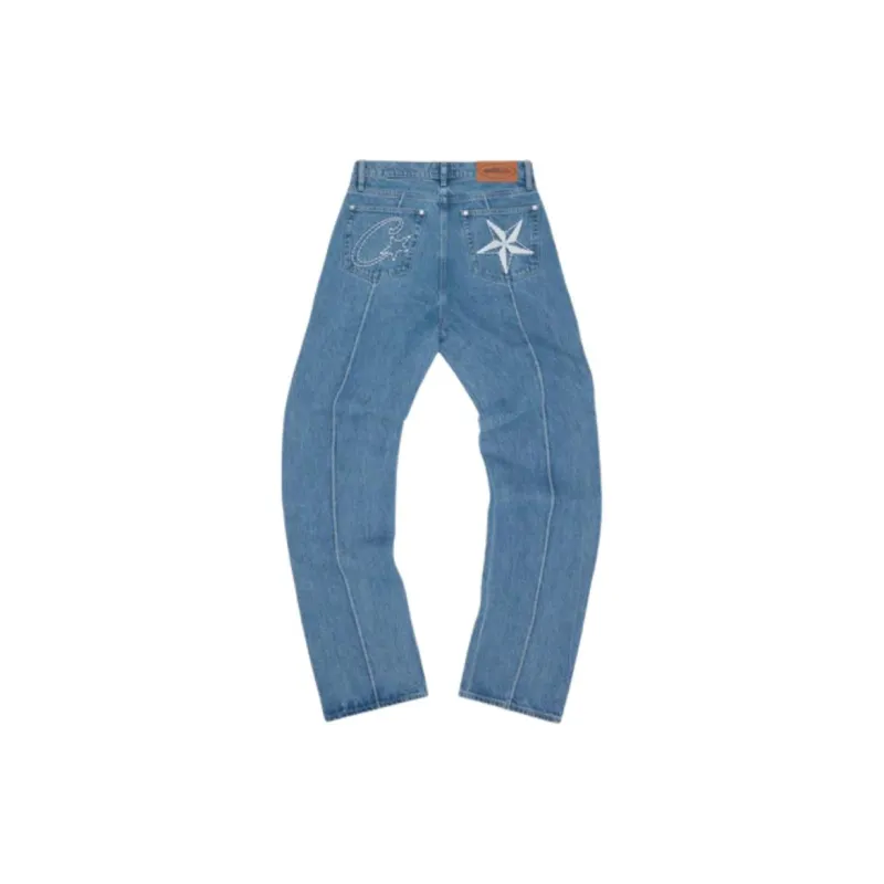 Corteiz Jeans Men's Washed Blue-1