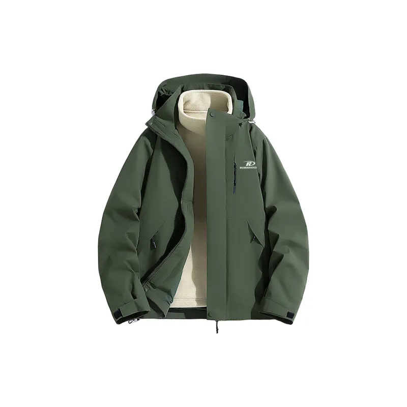 ROBINHOOD Water Resistant Windproof Breathable Warm Water Repellent Windbreaker Jacket Unisex-8