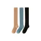 [Calf Socks 3-Pack]Coffee+Navy Blue+Black